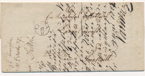 Leszno-Wschowa obwoluta listu 1845 rok