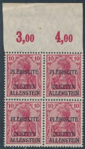 Olsztyn 02 a karminowoczerwony czwórka margines czyste**
