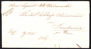 Wiśnicz obwoluta listu 1851 rok