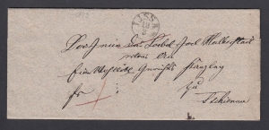 Leszno obwoluta listu z treścią 1843 rok