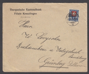 Szwajcaria Mi.0188 koperta firmowa 1923 rok