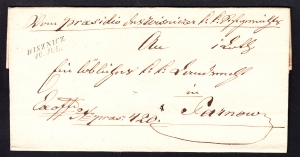 Wiśnicz - Tarnów obwoluta listu 1846 rok