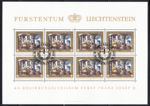 Liechtenstein Mi.0706-709 arkusz kasowany