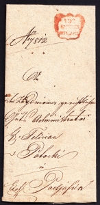 Bochnia obwoluta listu z treścią 1832 rok