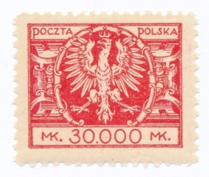 0174 u papier cienki gładki ZL 10½ czysty** Duży orzeł na tarczy barokowej