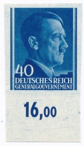 GG 081 nieząbkowany czyste** Portret A.Hitlera na jednolitym tle