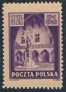 0365 papier gruby "duży znaczek" gwarancja czysty** Zabytki Krakowa
