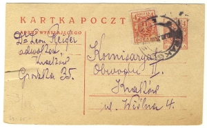 Cp 39 + fi.117 obieg Kraków 1921 rok 