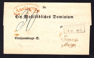 Legnitz obwoluta listu urzędowego 1850 rok