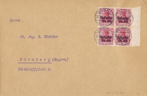 ON21 a koperta listu UP Kowno 1917 rok