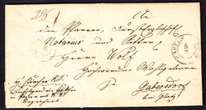 Habels obwoluta listu z treścią 1847 rok