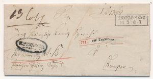 Trzemeszno obwoluta listu 1863 rok