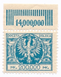 0177 u papier cienki ZL 11½ czysty** Duży orzeł na tarczy barokowej