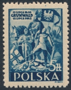 0372 niebieski ZL 11 gwarancja czysty** 535 rocznica bitwy pod Grunwaldem