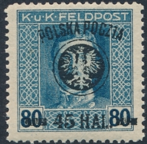 0025 b nadruk niebieskawoczarny ZL 12½:12¾ czysty** 