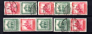 Deutsches Reich Mi.459+600 zestaw znaczków kasowanych do kombinacji
