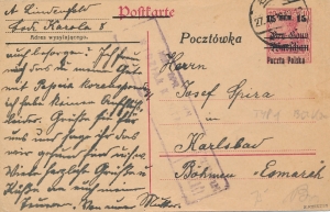 Cp 1 II stempel Łódź cenzura gwarancja