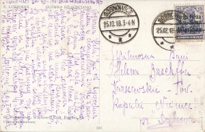 0011 I pocztówka Sosnowice 1918 rok
