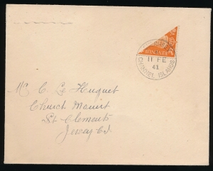 Guernsey koperta listu połówka znaczka 1941 rok