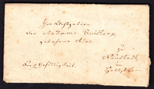 Niemcy obwoluta listu z treścią 1824 rok