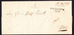 Piła obwoluta listu z treścią 1837 rok