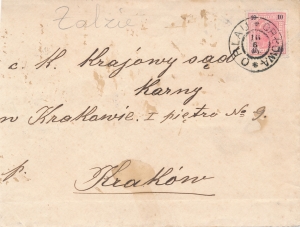 Orłowa koperta listu 1900 rok Zaolzie