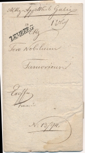 Lwów obwoluta listu z treścią 1837 rok