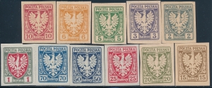 0055-65 czyste * Orzeł na tarczy heraldycznej