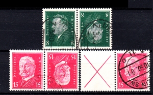 Deutsches Reich Mi.412+414 zestaw znaczków kasowanych do kombinacji
