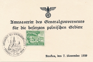 GG karta okolicznościowa 1939 rok