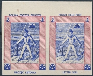 Poczta Polowa nalepka listowa parka czysta**/*