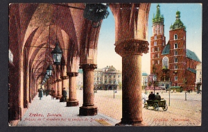 Kraków pocztówka cenzura dworcowa 1915 rok