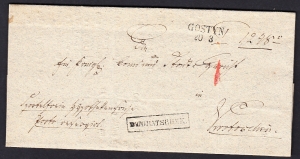 List Gostyń - Krotoszyn urzędowy 1844 rok