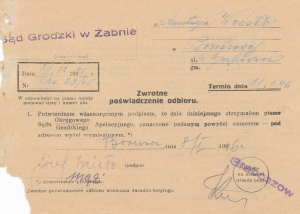 Graboszów kasownik prowizoryczny 1946 rok