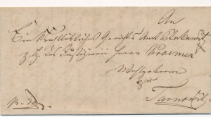 Tarnowskie Góry obwoluta listu z treścią 1843 rok