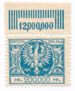 0177 u papier cienki ZL 11½ czysty** Duży orzeł na tarczy barokowej
