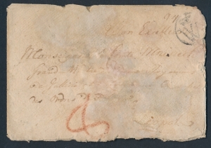 Warszawa obwoluta listu pieczęć typ II 1785 rok