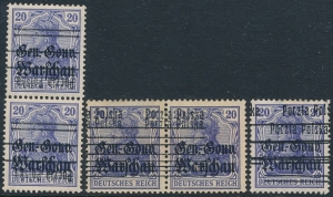 0012 zestaw znaczków z nadużytej formy No, Np czyste*