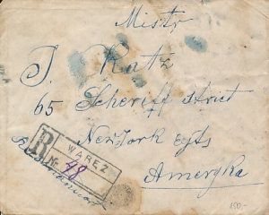 0136+139 koperta listu poleconego zagranicznego 1923 rok