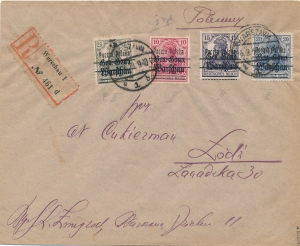 0008-12 II koperta listu zamiejscowego 1919 rok