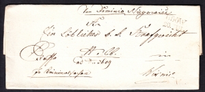 Gdów-Wiśnicz obwoluta listu 1839 rok