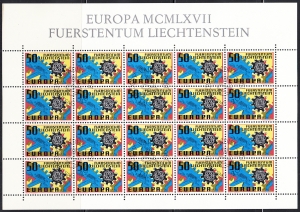 Liechtenstein Mi.0474 arkusz kasowany