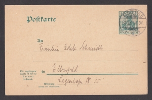Deutsches Reich P61 stempel Elberfeld 1907 rok