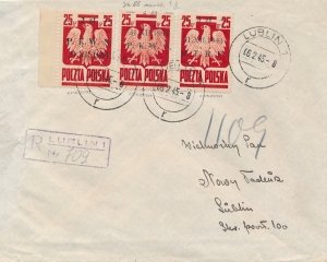 0344+342 koperta listu poleconego miejscowego cenzura FDC 31.12.1944