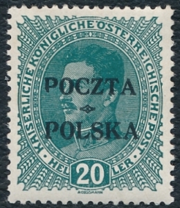 0036 B17 brak dolnej części "P" Poczta gwarancja czysty* Wydanie krakowskie
