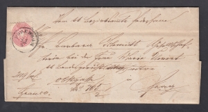 Podersan obwoluta listu z treścią 1884 rok