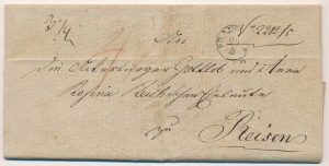 Wschowa obwoluta listu z treścią 1835 rok