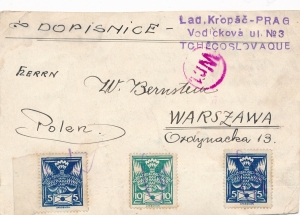 Czechosłowacja kartka pocztowa 1920 rok cenzura