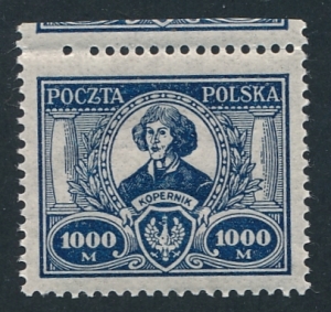 0164 a niebieski typ 1 niepełna górna perforacja czysty**