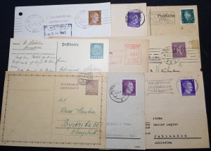 Europa zestaw kartek obieg pocztowy